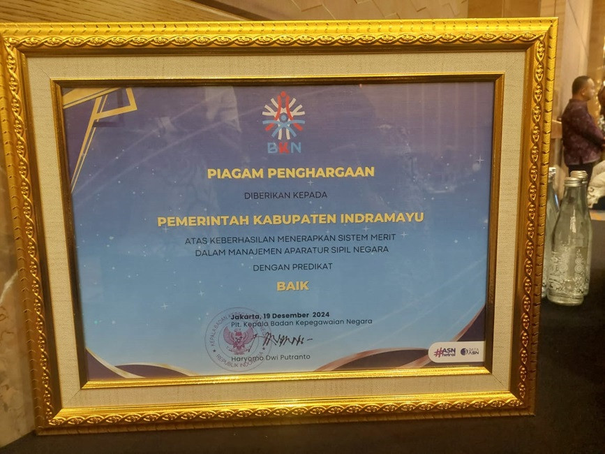 Pemkab Indramayu Raih Penghargaan BKN atas Penerapan Sistem Merit Dalam Manajemen ASN